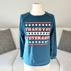 XS S Sonoma Blue Thank You Veterans Sweatshirt